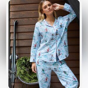 PRINTFRESH • Hit the Slopes - Flannel Long Sleep Set - Frosted Lake - S